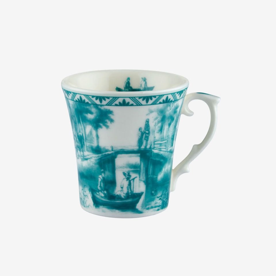 Yeşil Porselen Kahve Fincan Seti 120 Ml Romance Collection by Chiara Alessi