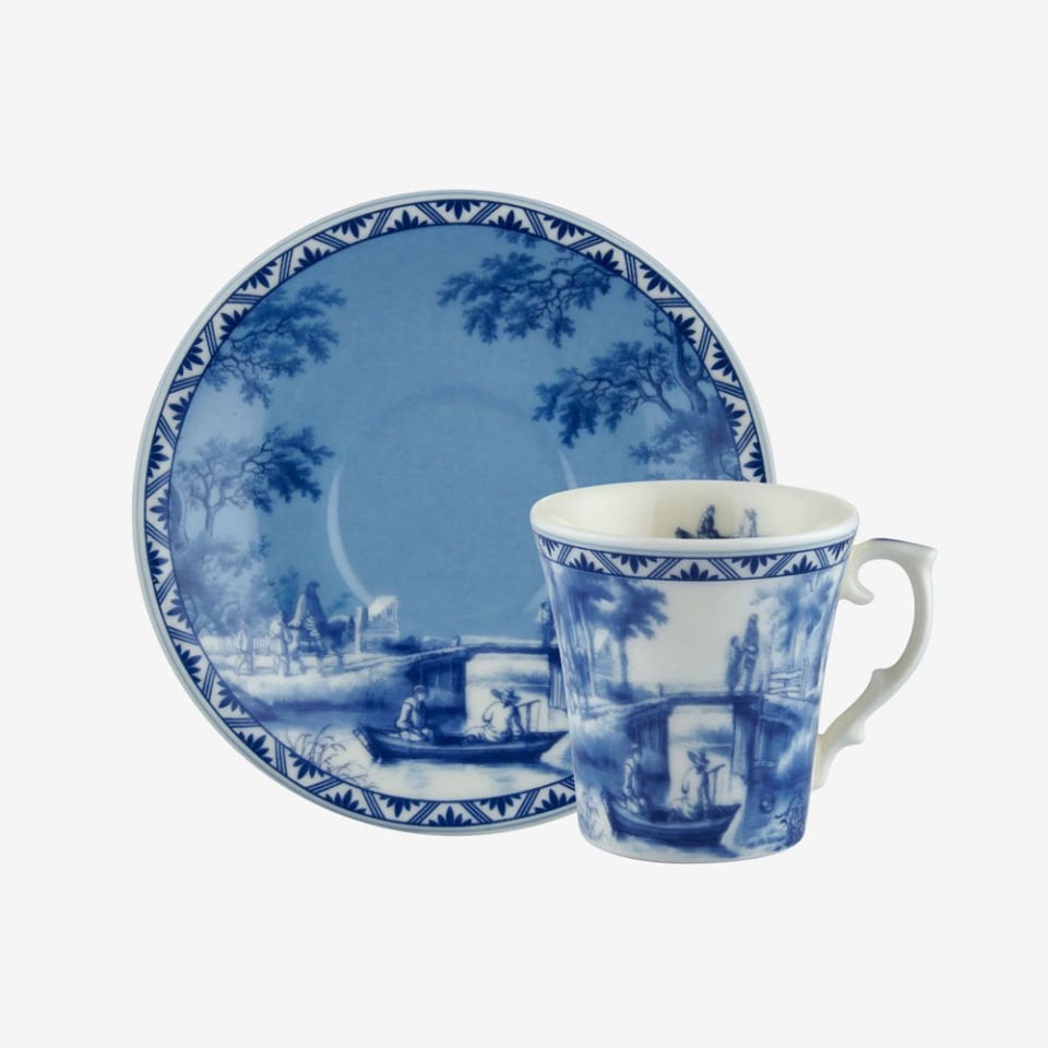 Mavi Porselen Kahve Fincan Seti 120 Ml Romance Collection by Chiara Alessi