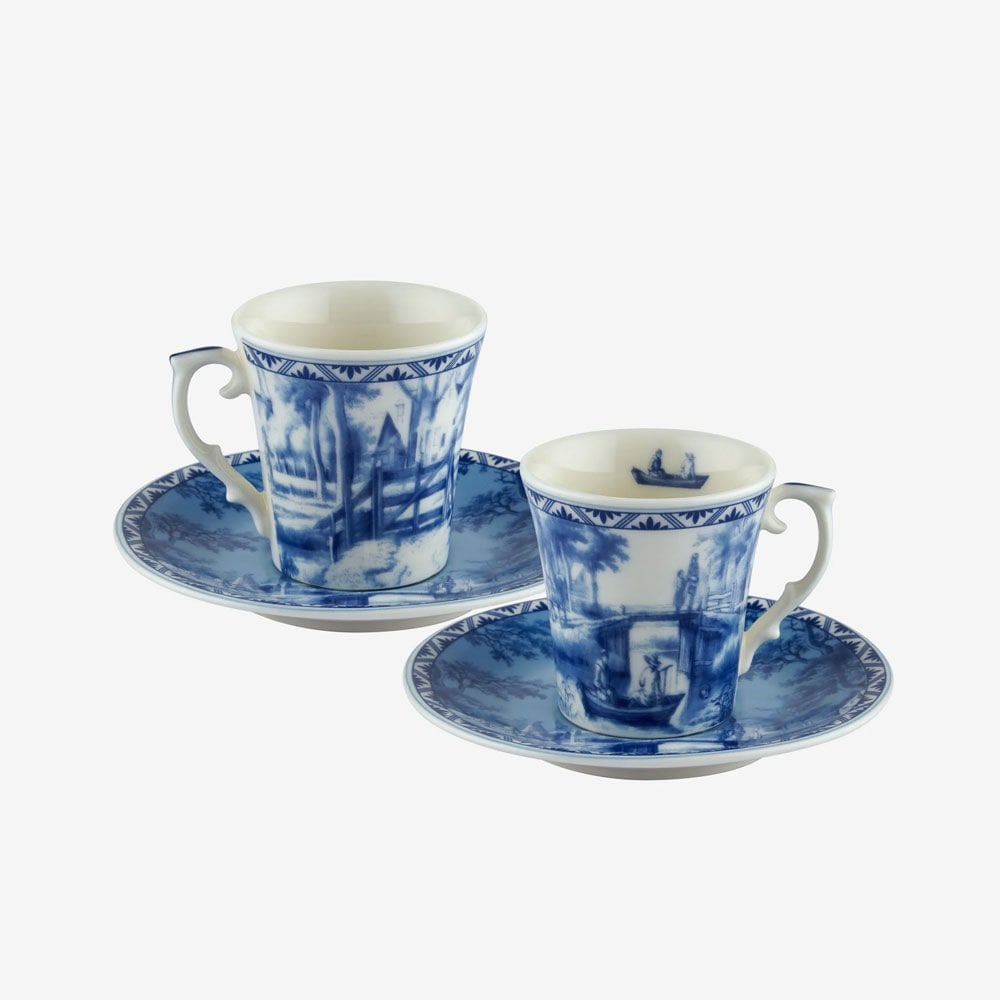 Mavi Porselen Kahve Fincan Seti 120 Ml Romance Collection by Chiara Alessi