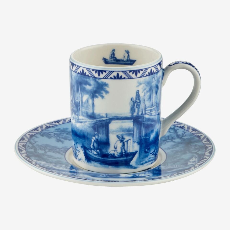 Mavi Porselen Kahve Fincan Seti 90 Ml Romance Collection by Chiara Alessi