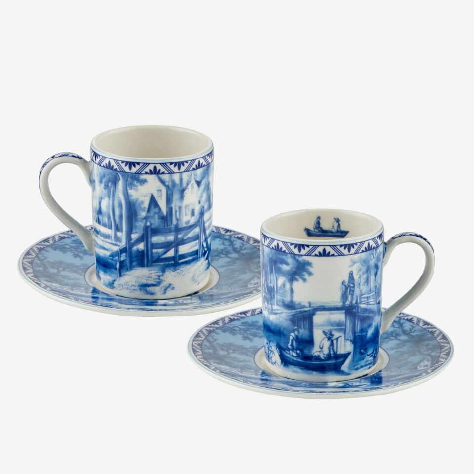 Mavi Porselen Kahve Fincan Seti 90 Ml Romance Collection by Chiara Alessi