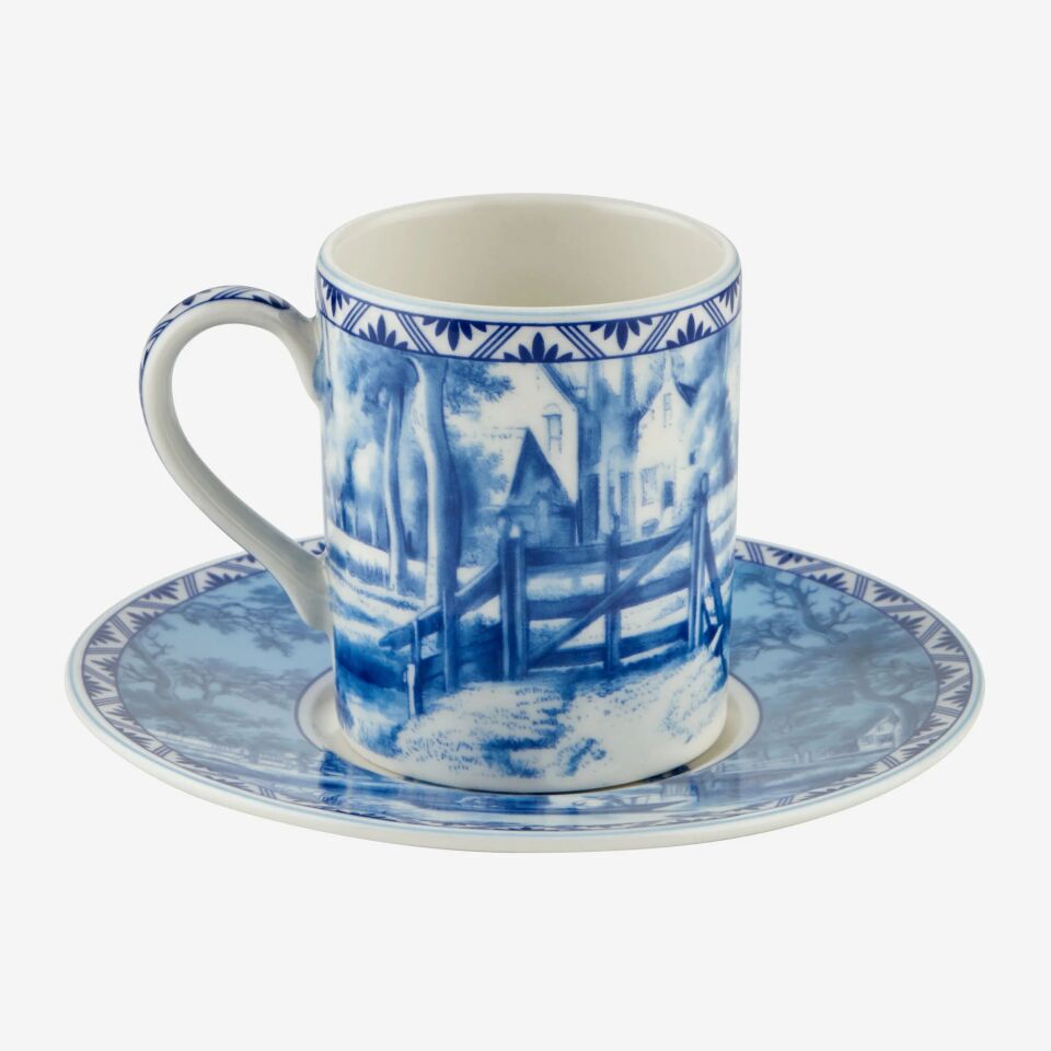 Mavi Porselen Kahve Fincan Seti 90 Ml Romance Collection by Chiara Alessi