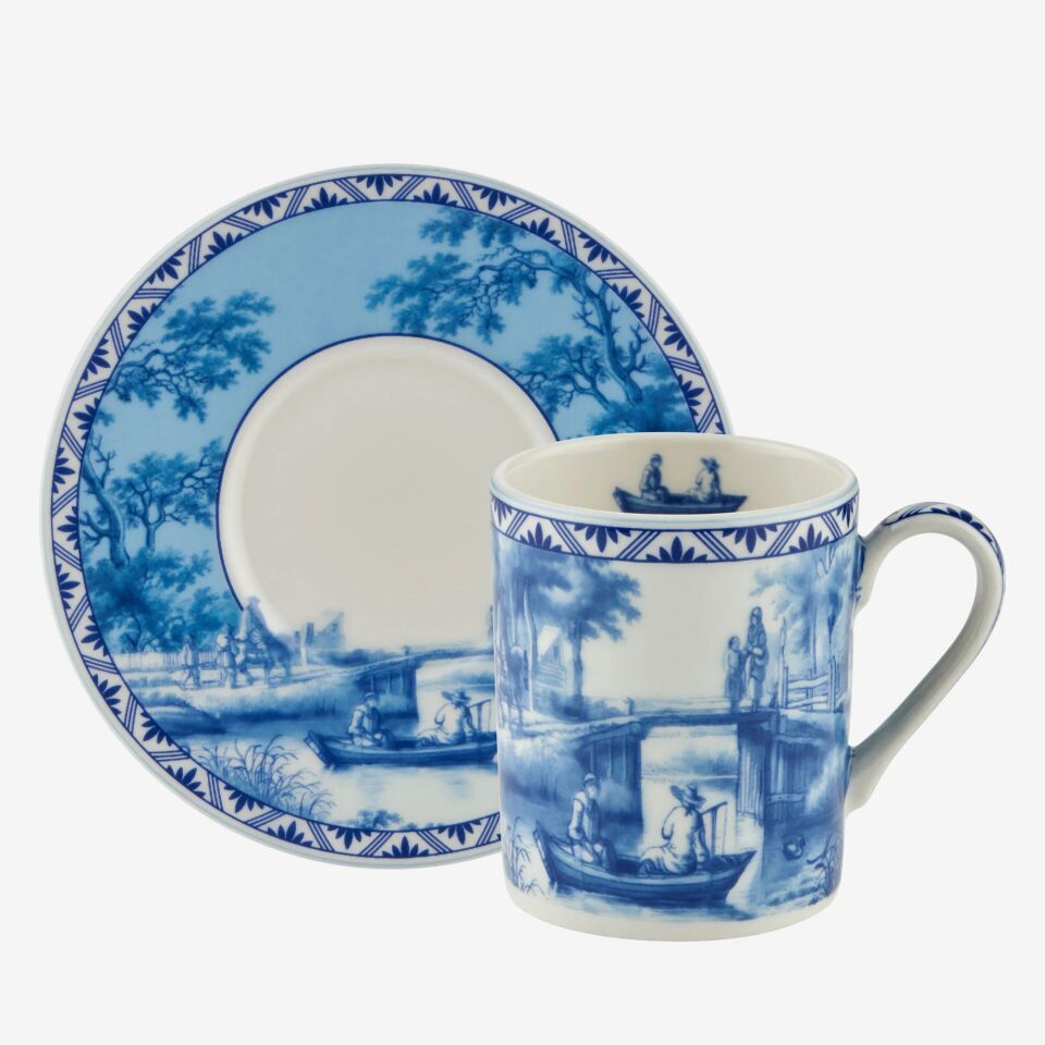 Mavi Porselen Kahve Fincan Seti 90 Ml Romance Collection by Chiara Alessi