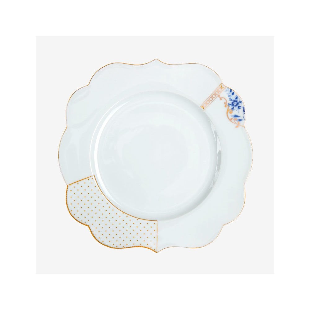 Mavi Beyaz Porselen Yemek Tabağı 28 Cm Royal White Collection by Pip Studio