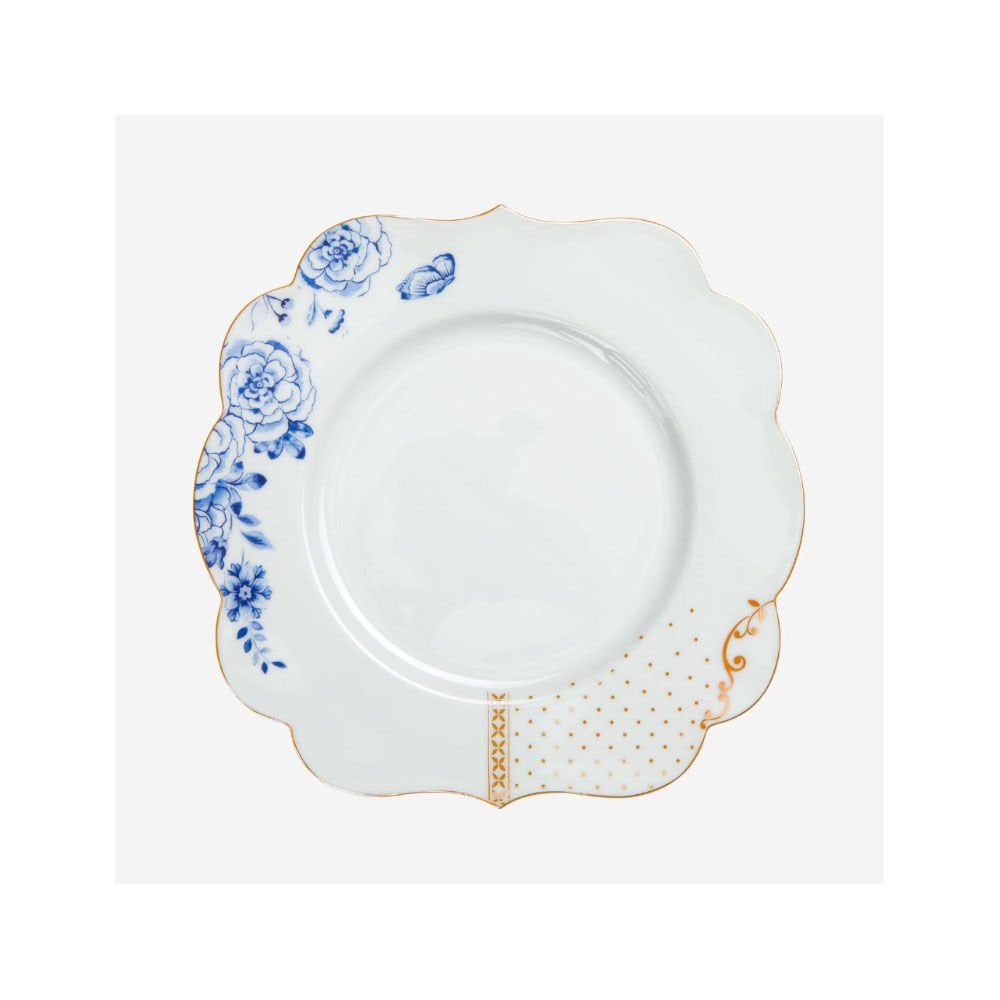 Mavi Beyaz Porselen Kahvaltı Tabağı 23,5 Cm Royal White Collection by Pip Studio