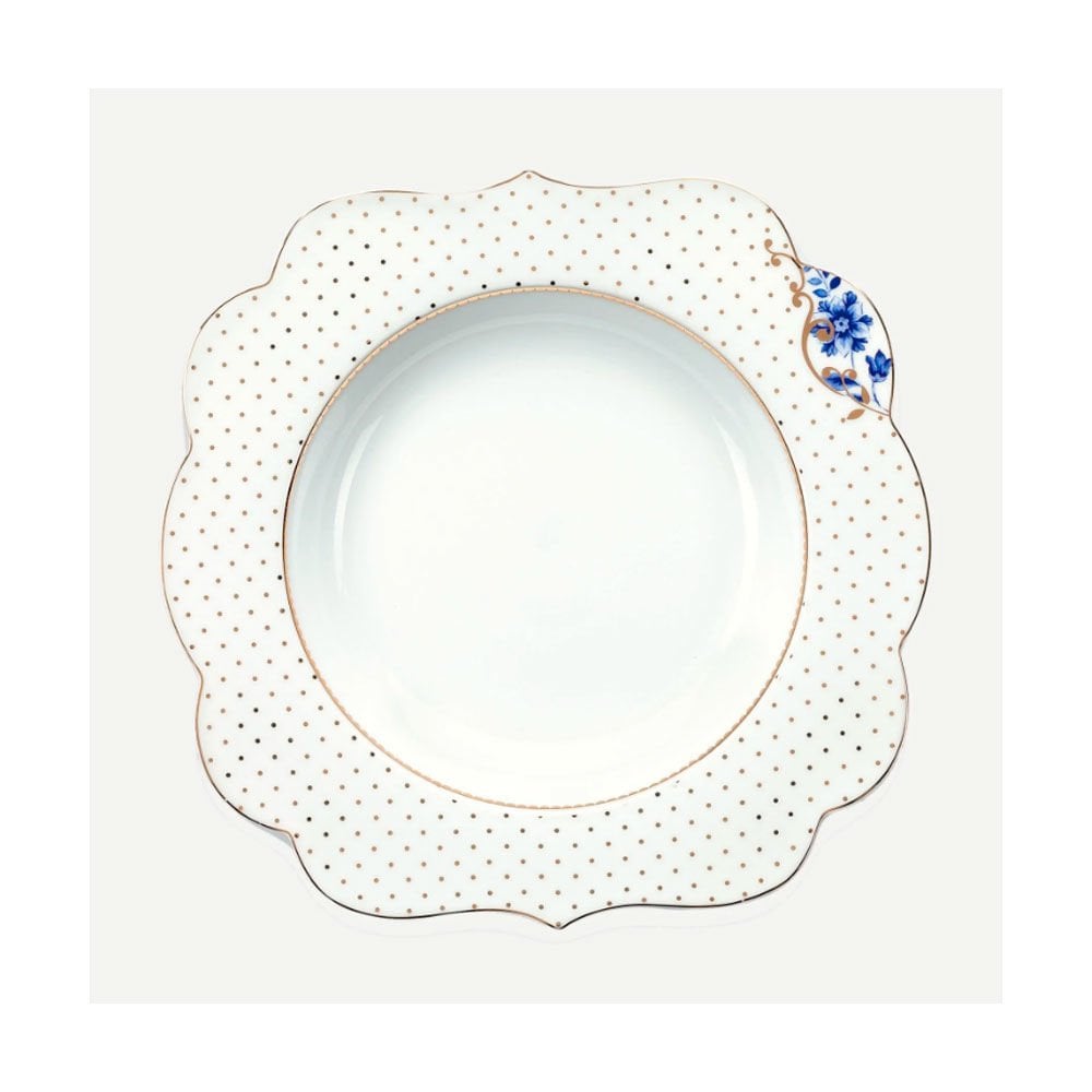 Beyaz Porselen Çukur Tabak 23,5 Cm Royal White Collection by Pip Studio
