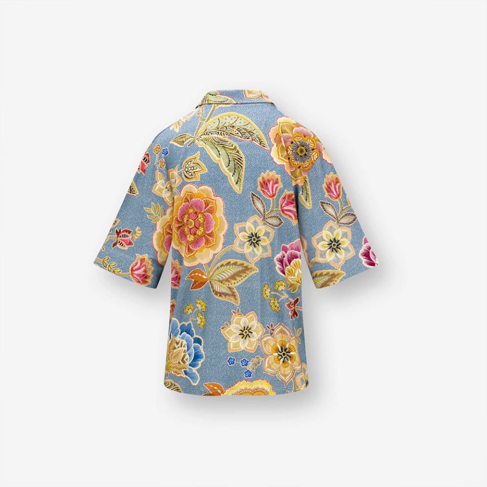 Mavi Viscose Bluz Flora Collection by Pip Studio Small