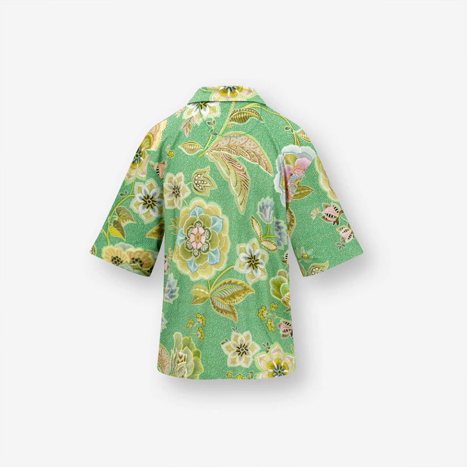Yeşil Viscose Bluz Flora Collection by Pip Studio Small