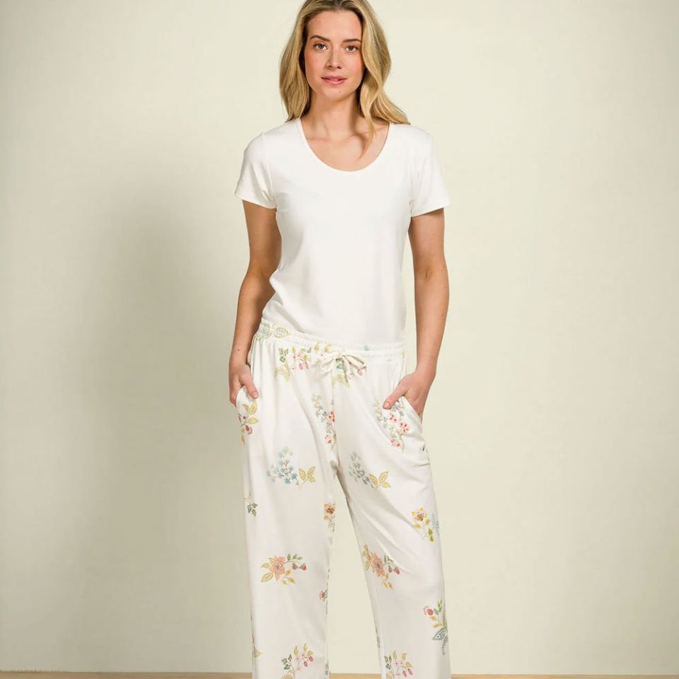 Beyaz Viscose Pantolon Belin Collection by Pip Studio Medium