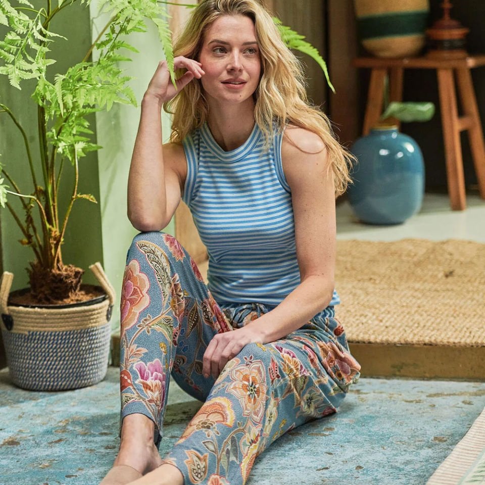 Mavi Viscose Pantolon Belin Collection by Pip Studio Small