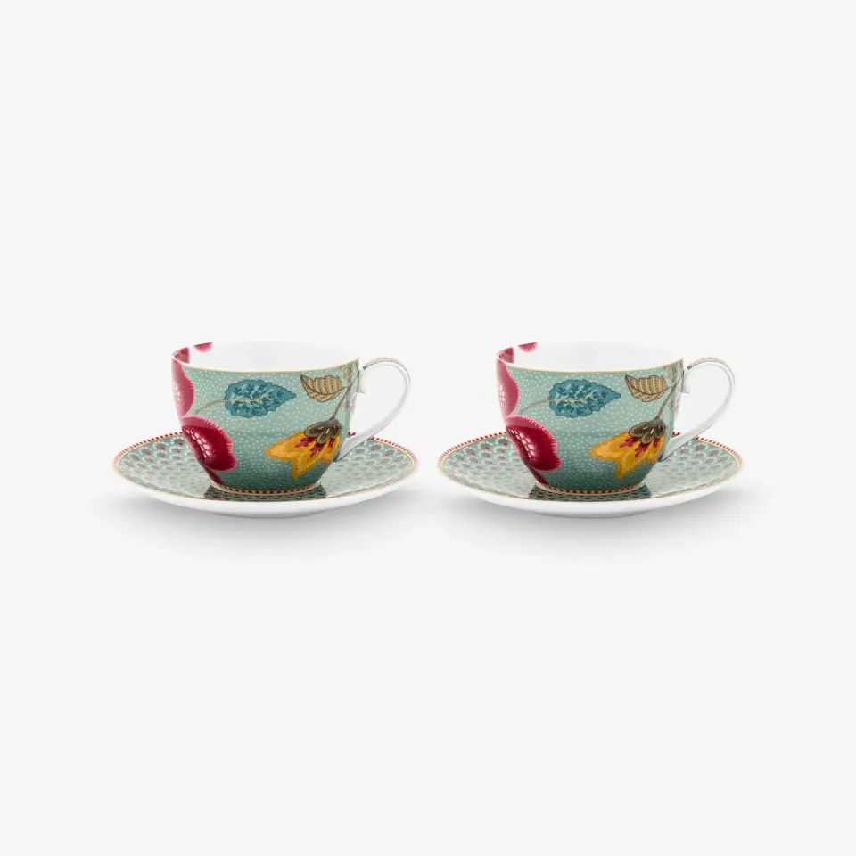 Pip Studio Mavi Porselen Çay Fincan Seti 280 Ml