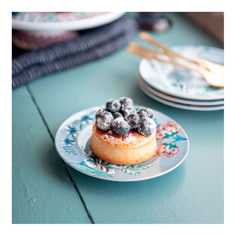 Mavi Porselen Petit Four Tabağı 12 Cm Flower Festival Collection by Pip Studio