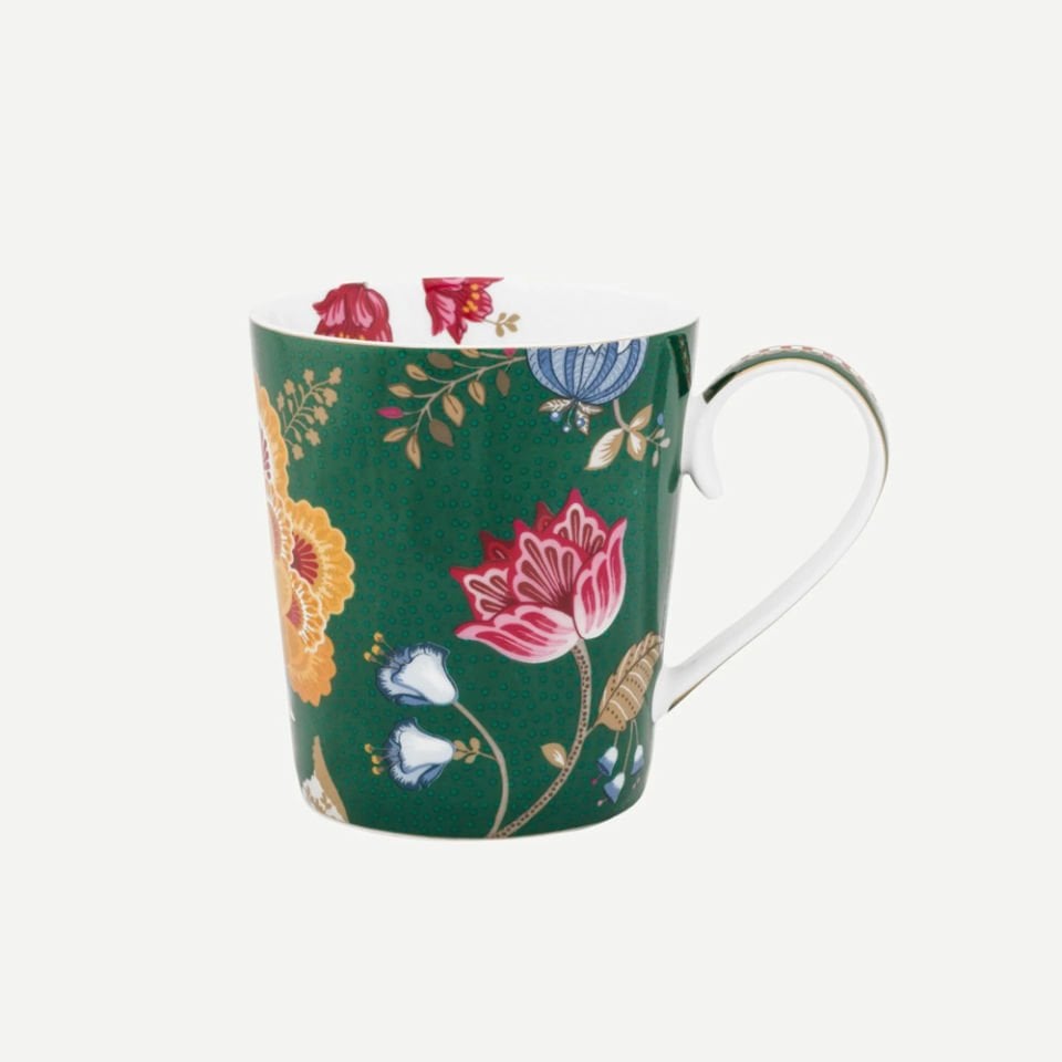 Yeşil Porselen Kupa 350 Ml Alphabet Collection by Pip Studio Z Harfli