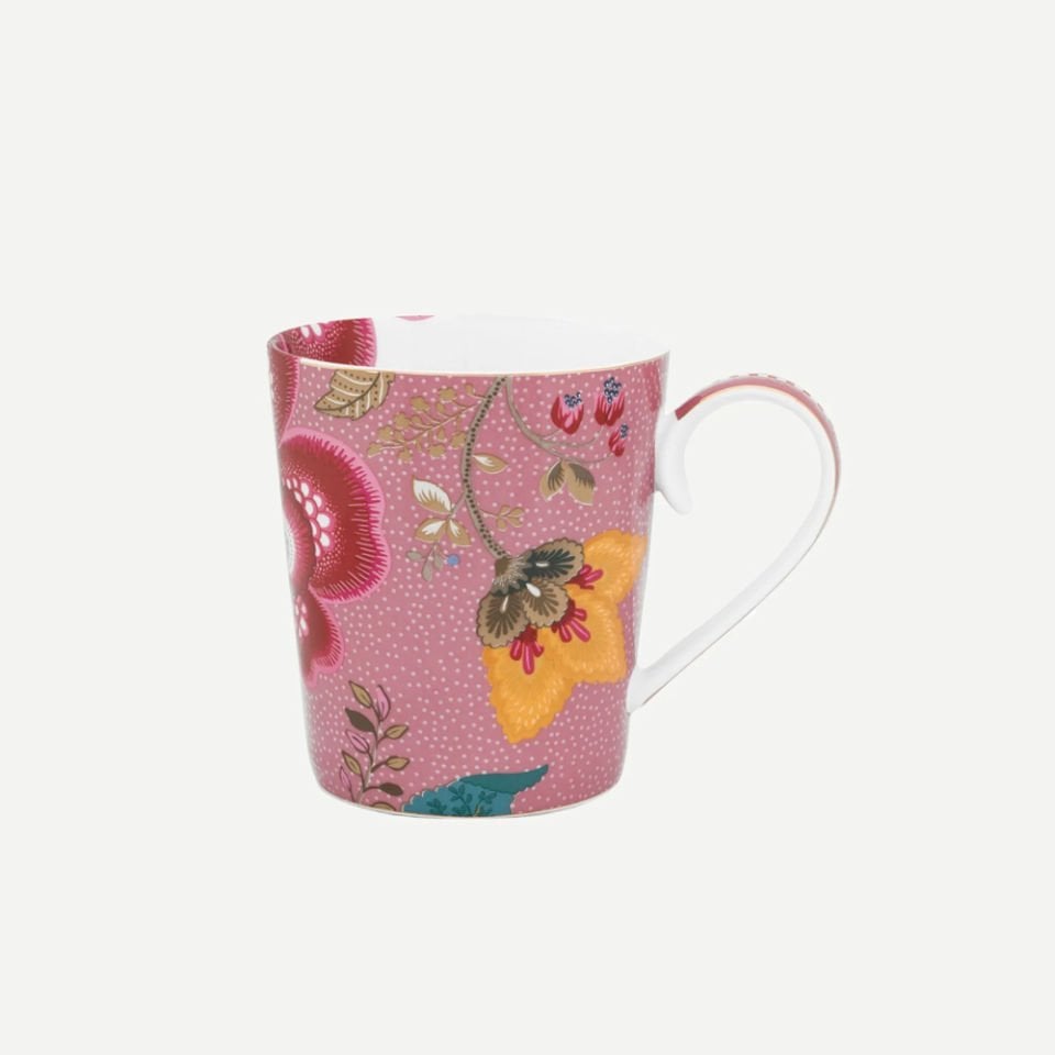 Pembe Porselen Kupa 350 Ml Alphabet Collection by Pip Studio Y Harfli