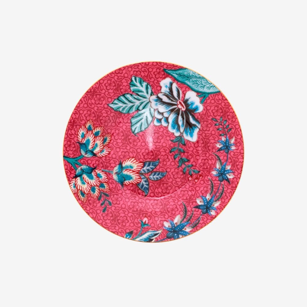 Kırmızı Porselen Petit Four Tabağı 12 Cm Flower Festival Collection by Pip Studio