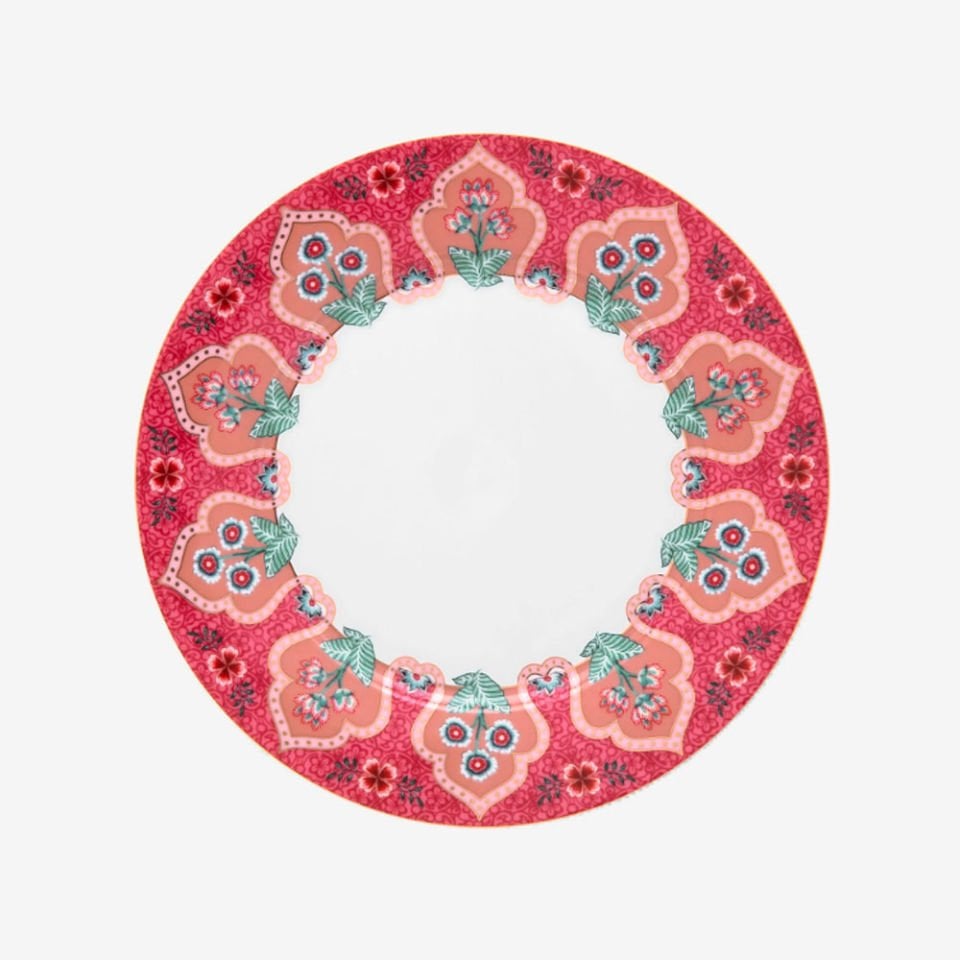 Kırmızı Porselen Kahvaltı Tabağı 21 Cm Flower Festival Collection by Pip Studio