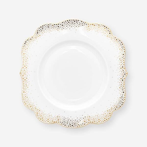 Beyaz Porselen Çukur Tabak 23,5 Cm Royal Gold White Collection by Pip Studio