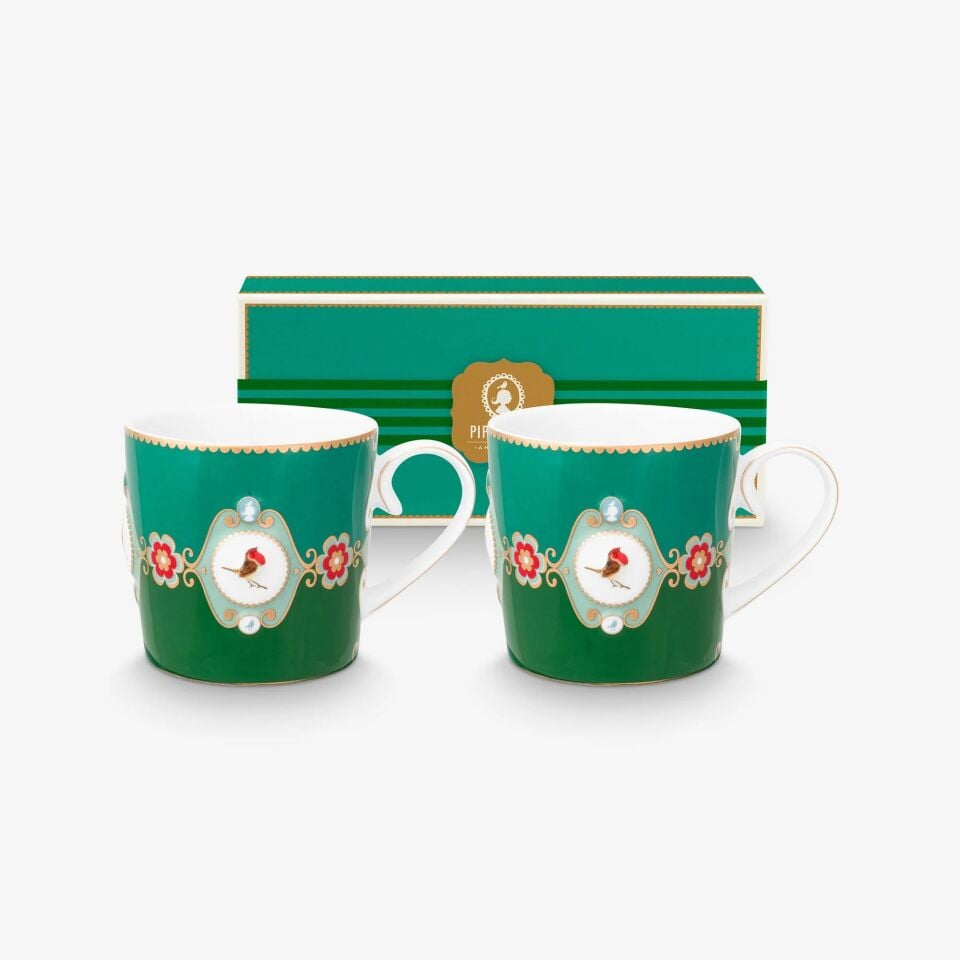 Pip Studio Yeşil Porselen Kupa Seti 150 Ml