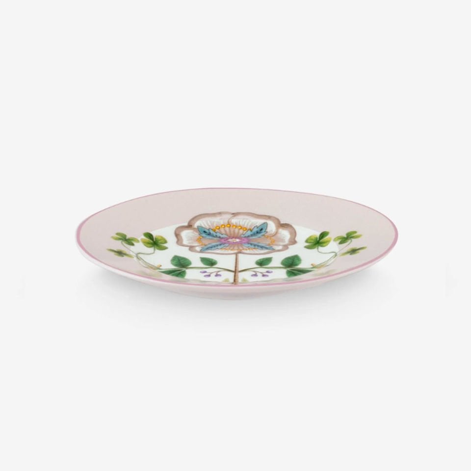 Beyaz Porselen Petit Four Tabağı 12 Cm Lily & Lotus Collection by Pip Studio