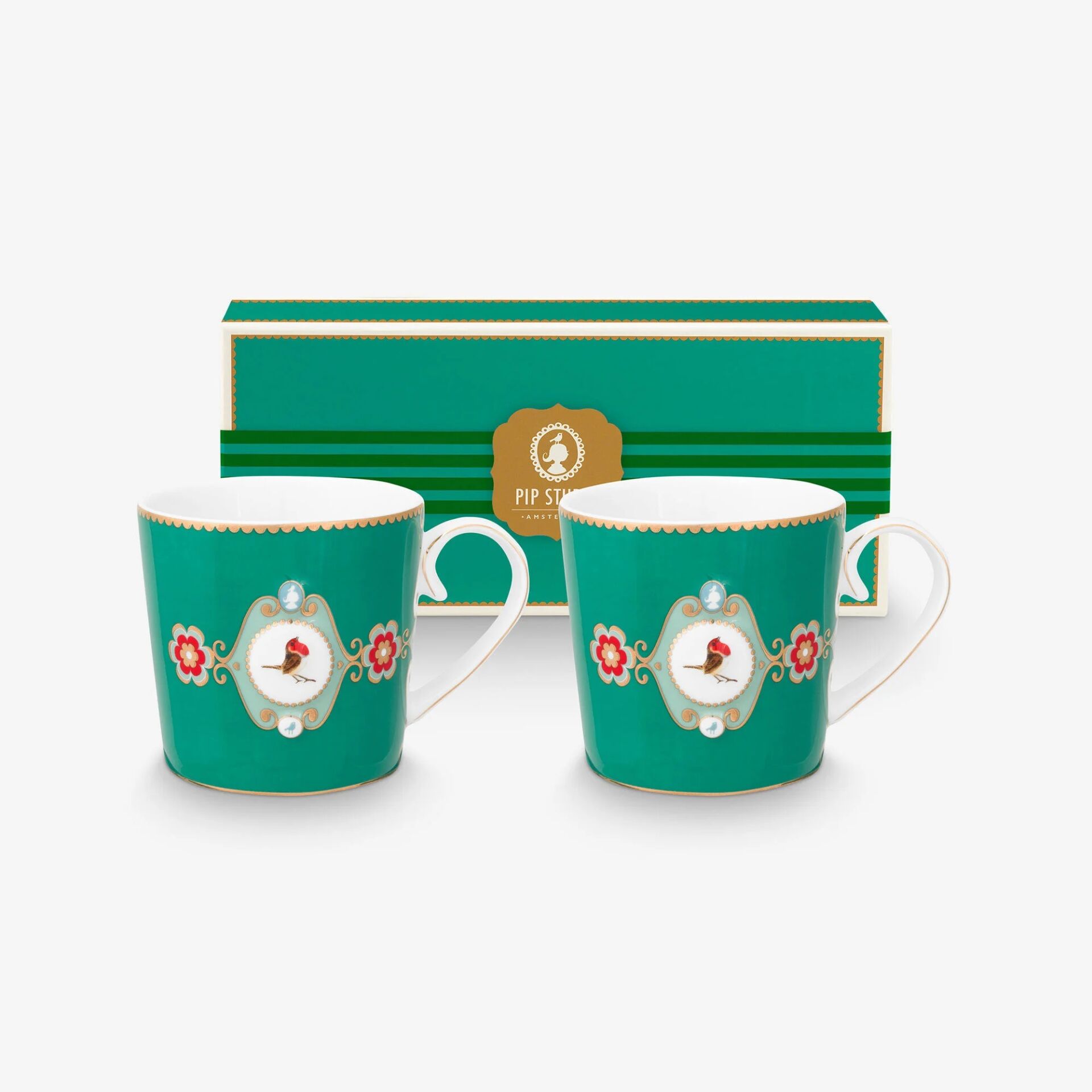 Pip Studio Yeşil Porselen Kupa Seti 250 Ml