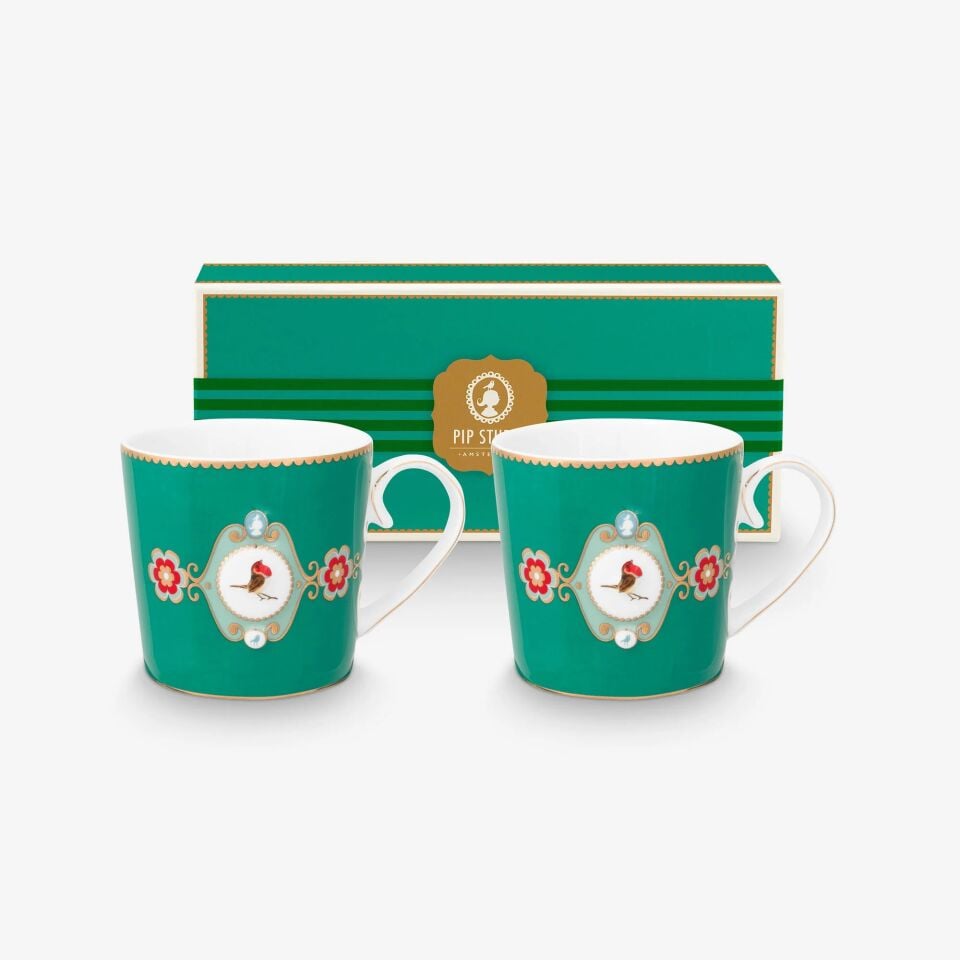 Pip Studio Yeşil Porselen Kupa Seti 250 Ml