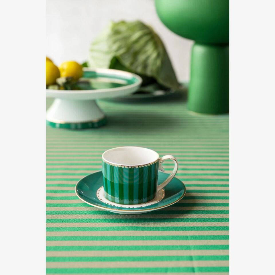 Pip Studio Yeşil Porselen Kahve Fincan Seti 90 Ml