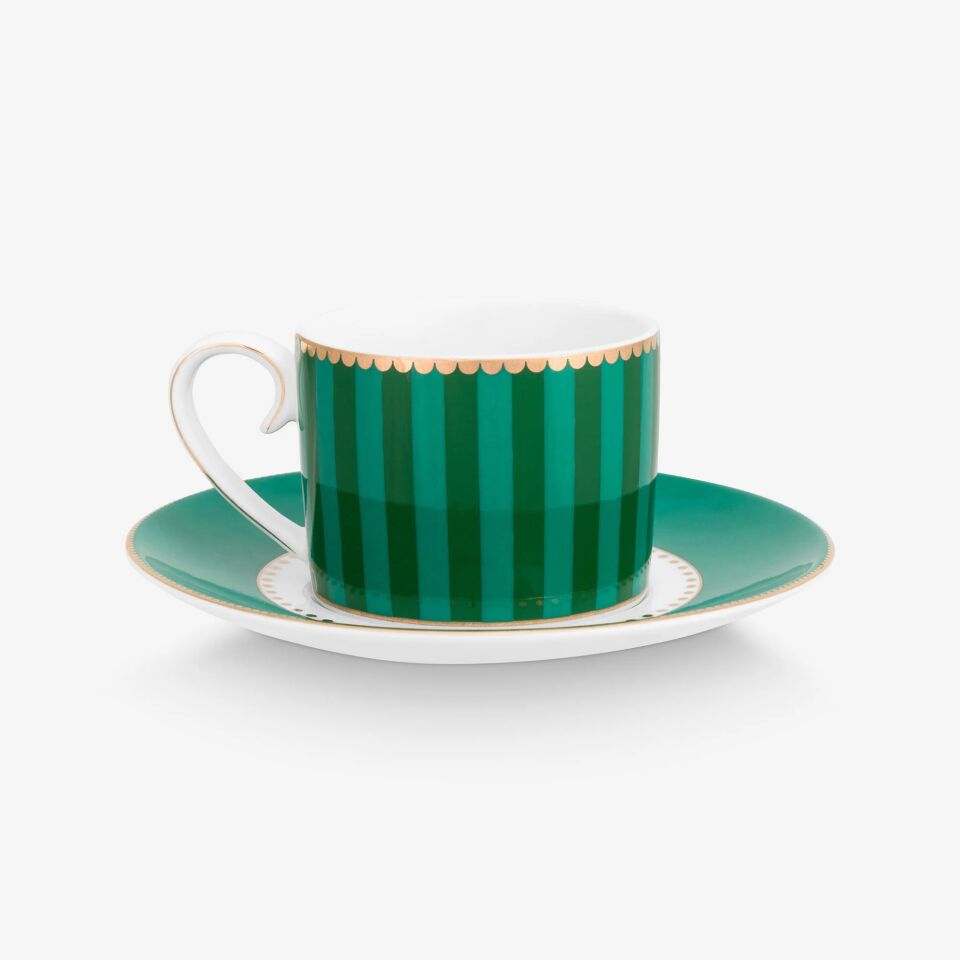 Pip Studio Yeşil Porselen Kahve Fincan Seti 90 Ml