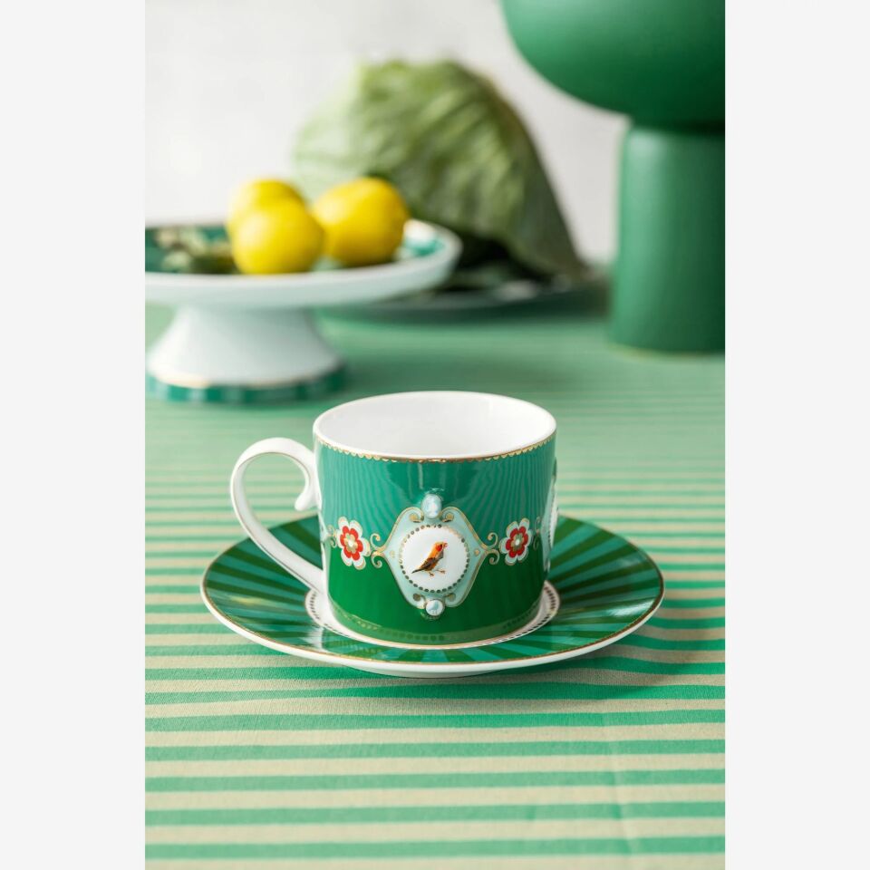 Pip Studio Yeşil Porselen Çay Fincan Seti 250 Ml