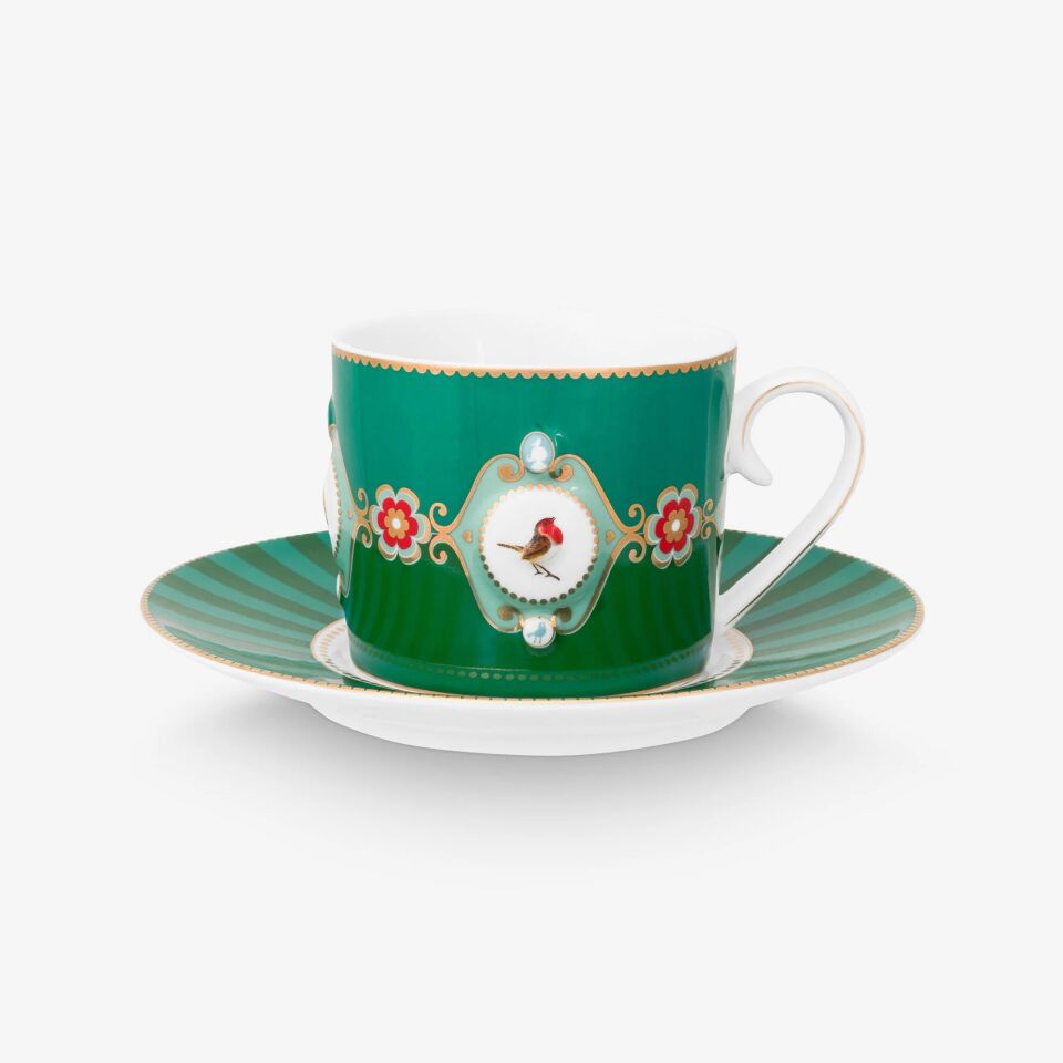 Pip Studio Yeşil Porselen Çay Fincan Seti 250 Ml