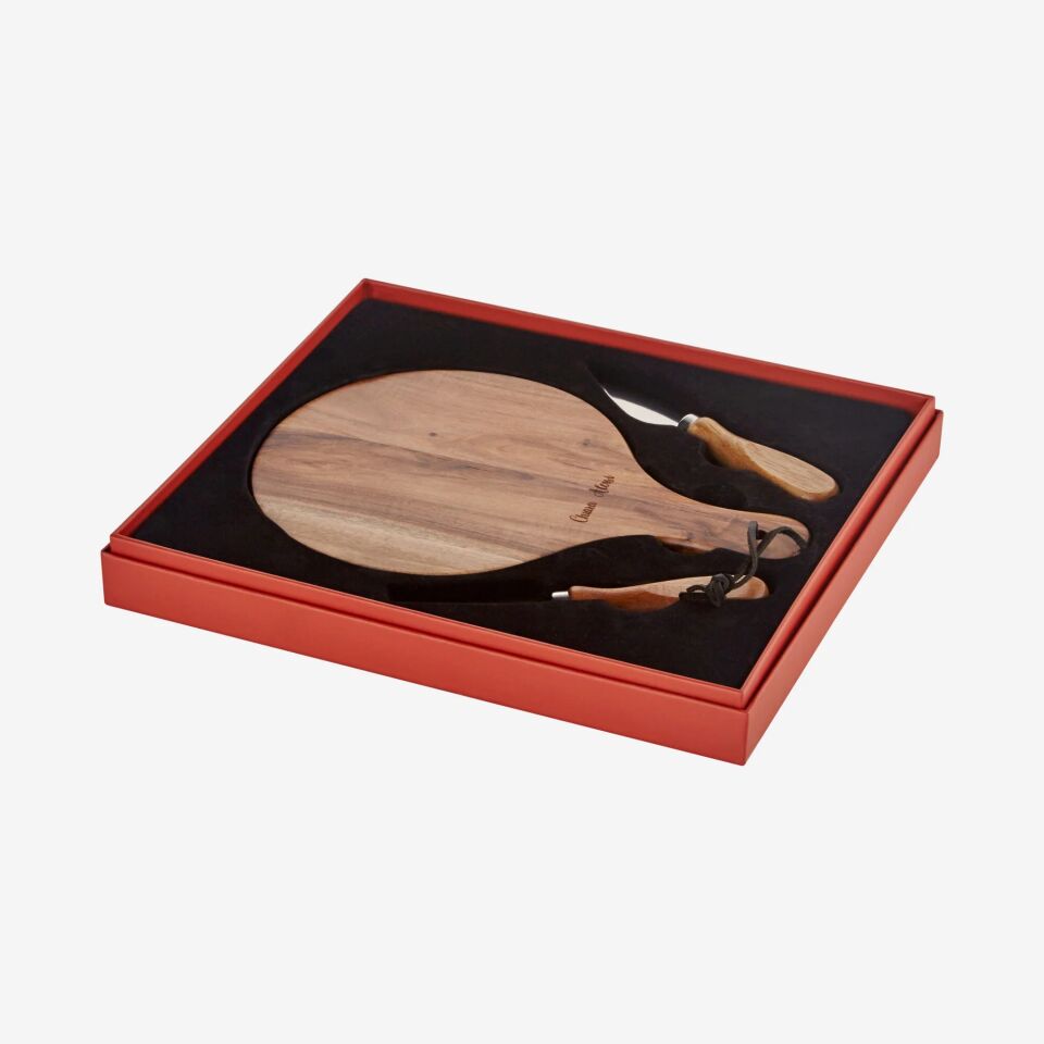 Chiara Alessi Kahverengi Ahşap Peynir Sunum Tabağı Acacia Elegance Collection