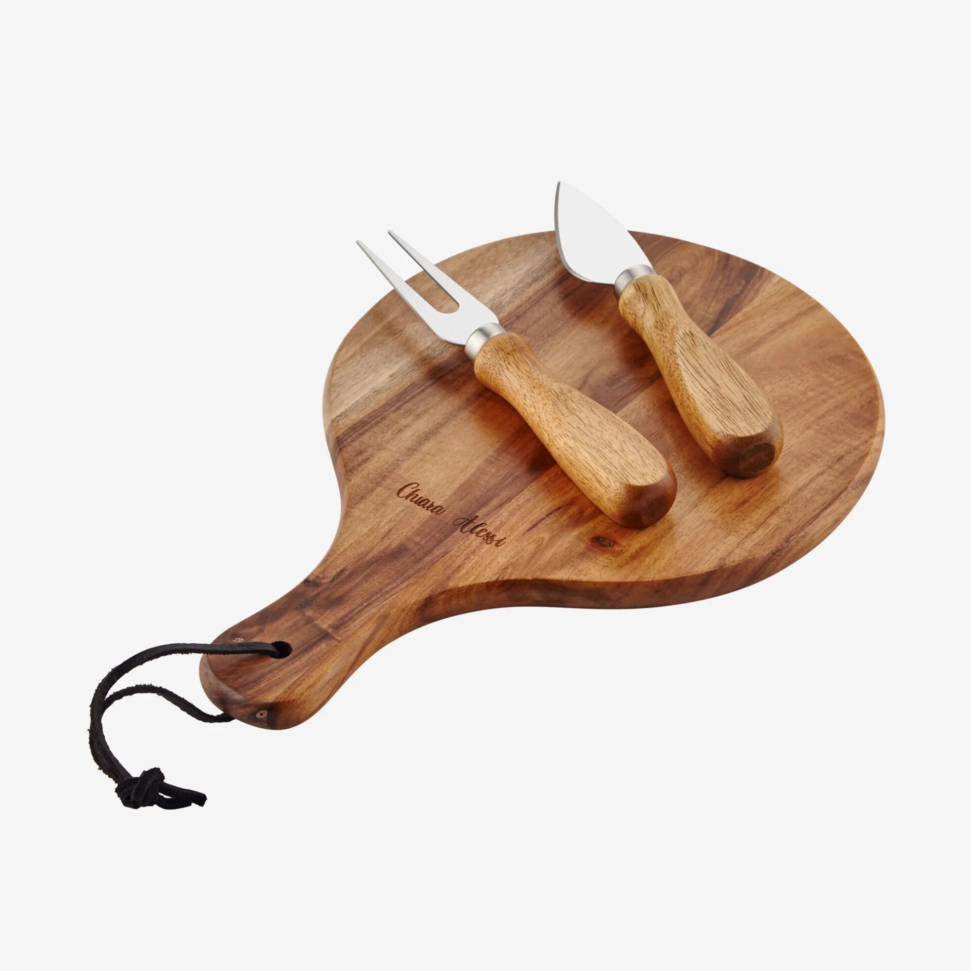 Chiara Alessi Kahverengi Ahşap Peynir Sunum Tabağı Acacia Elegance Collection