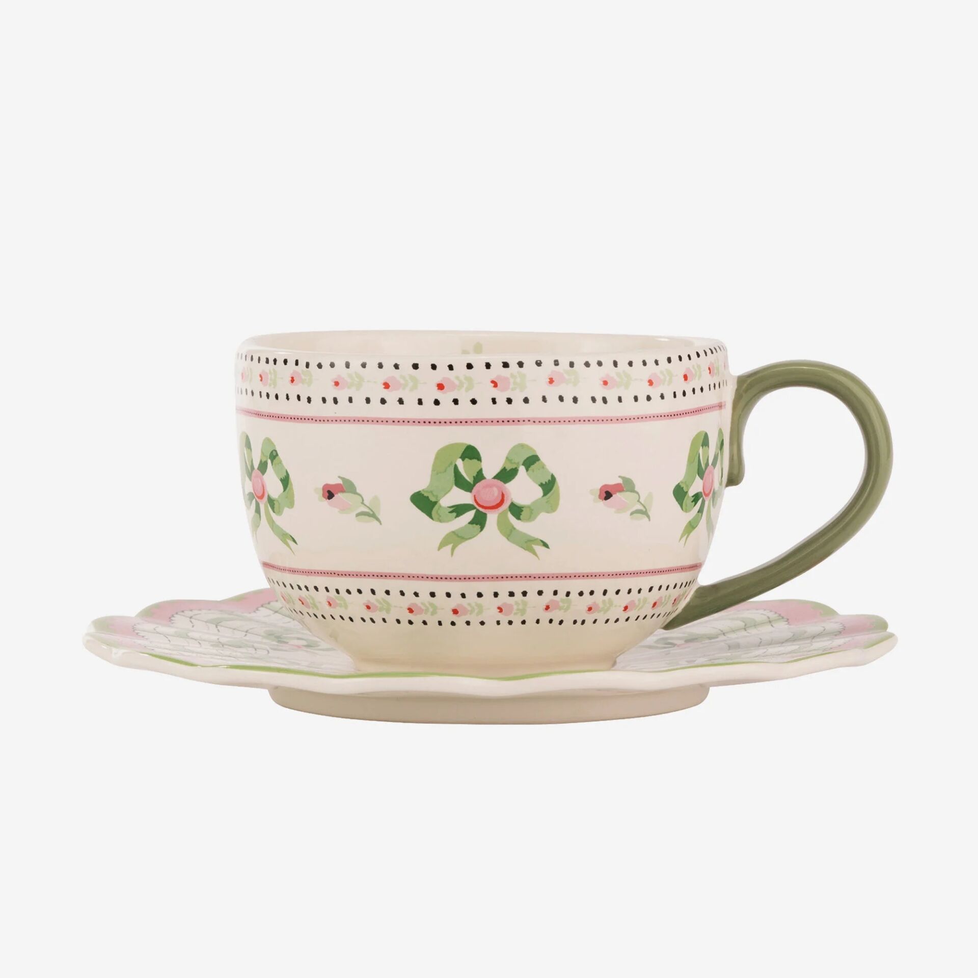Cath Kidston Pembe Porselen Çay Fincanı 200 Ml