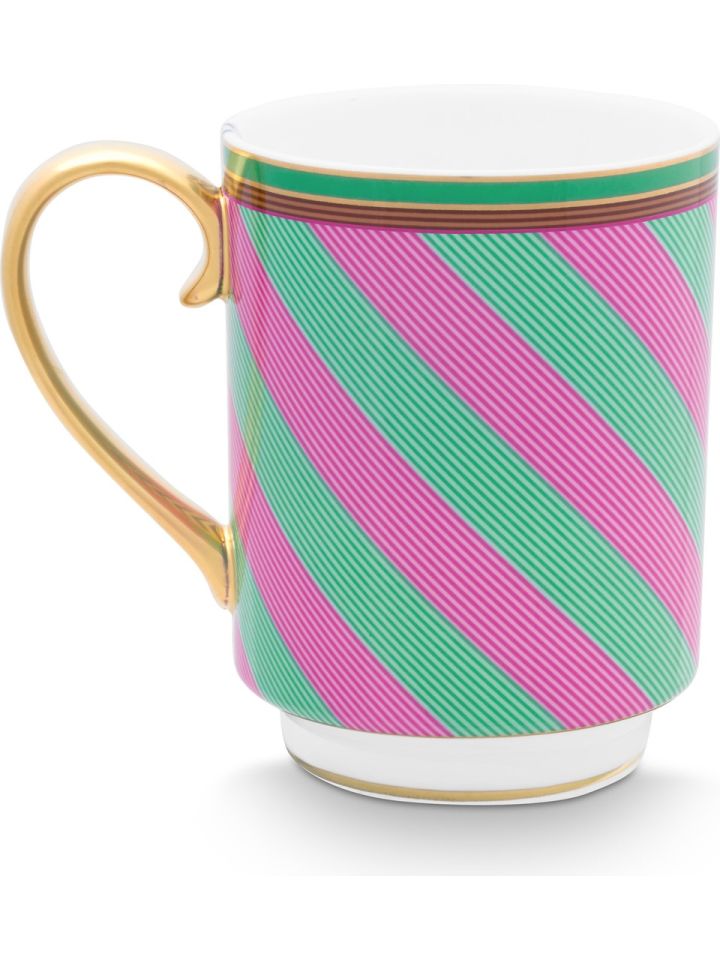 Pembe Yeşil Porselen Kupa 350 Ml Chique Collection by Pip Studio