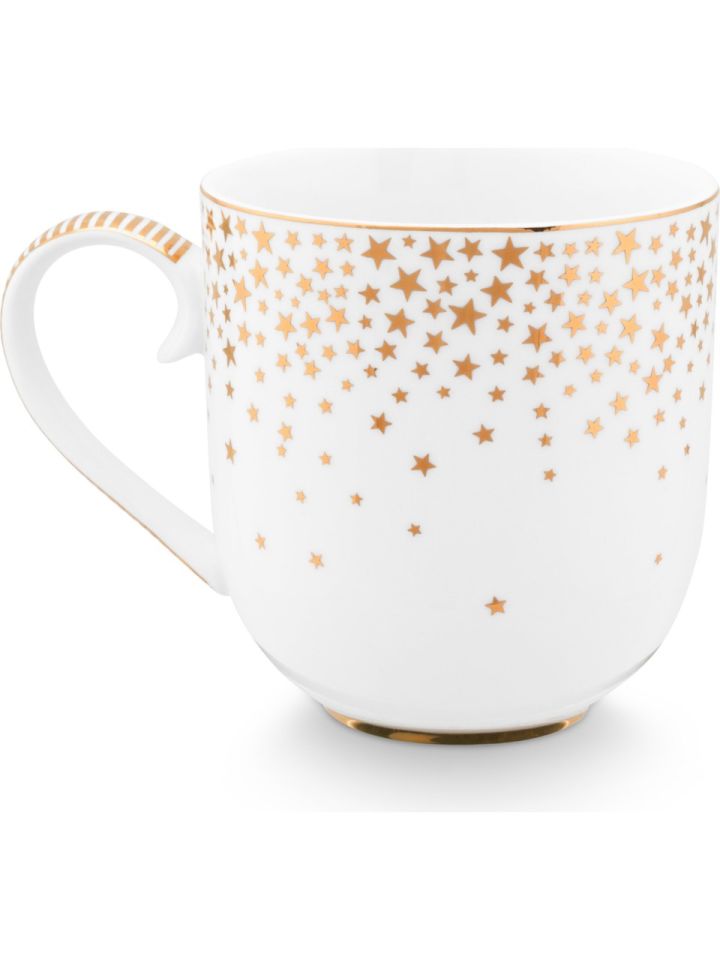 Beyaz Porselen Kupa 260 Ml Royal Gold White Collection by Pip Studio