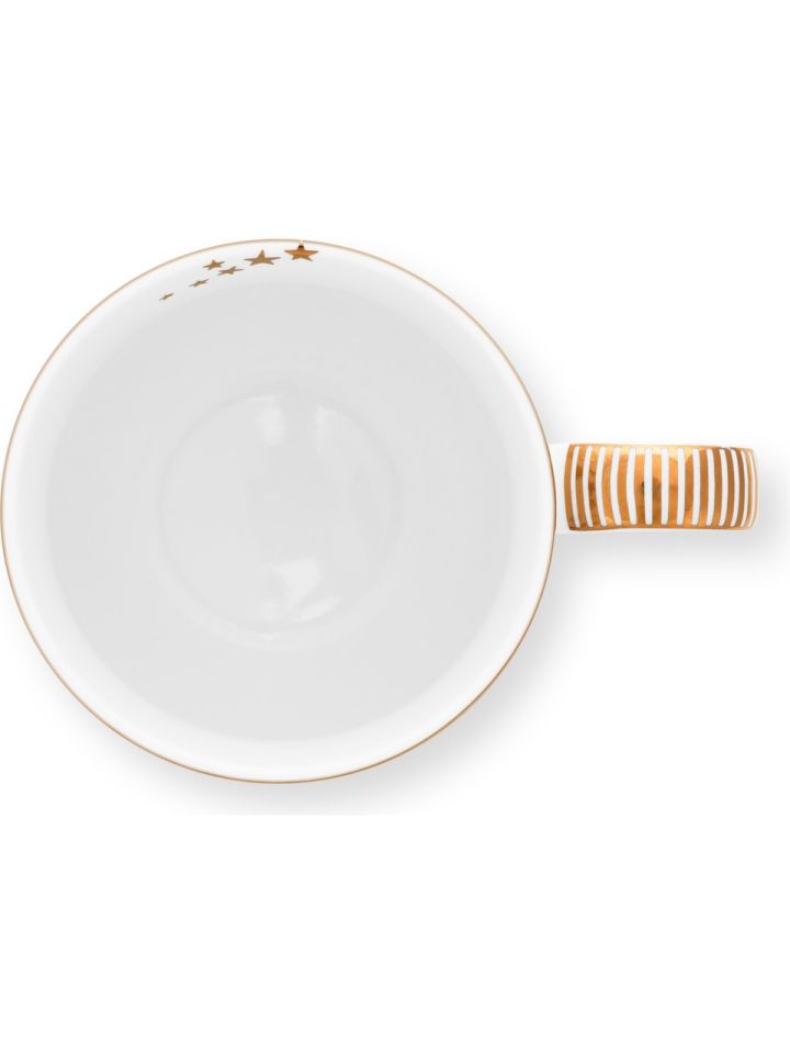 Beyaz Porselen Kupa 260 Ml Royal Gold White Collection by Pip Studio