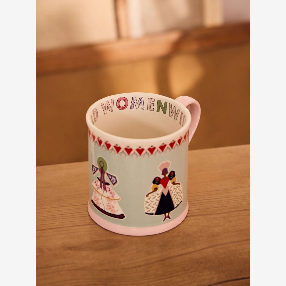 Cath Kidston Mavi Porselen Kupa 275 Ml