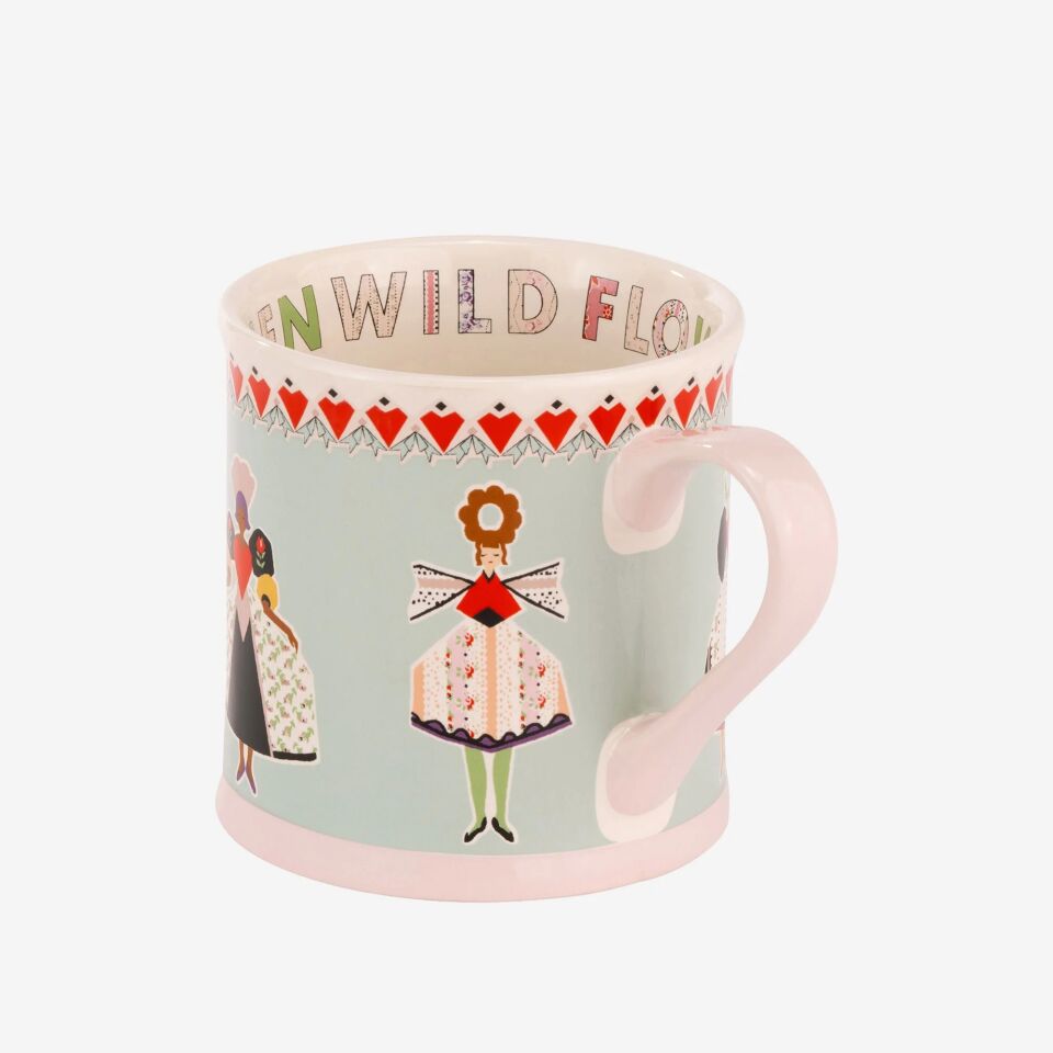 Cath Kidston Mavi Porselen Kupa 275 Ml