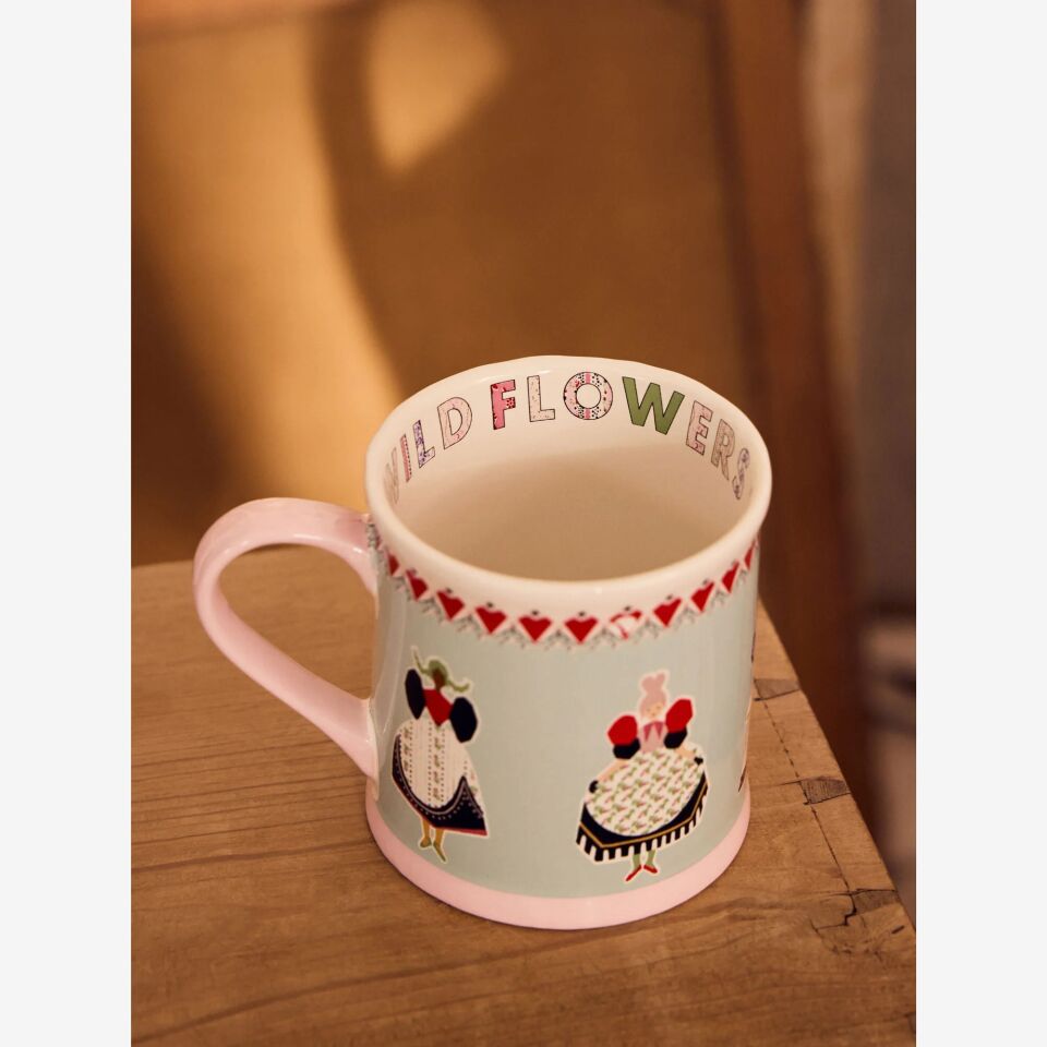 Cath Kidston Mavi Porselen Kupa 275 Ml