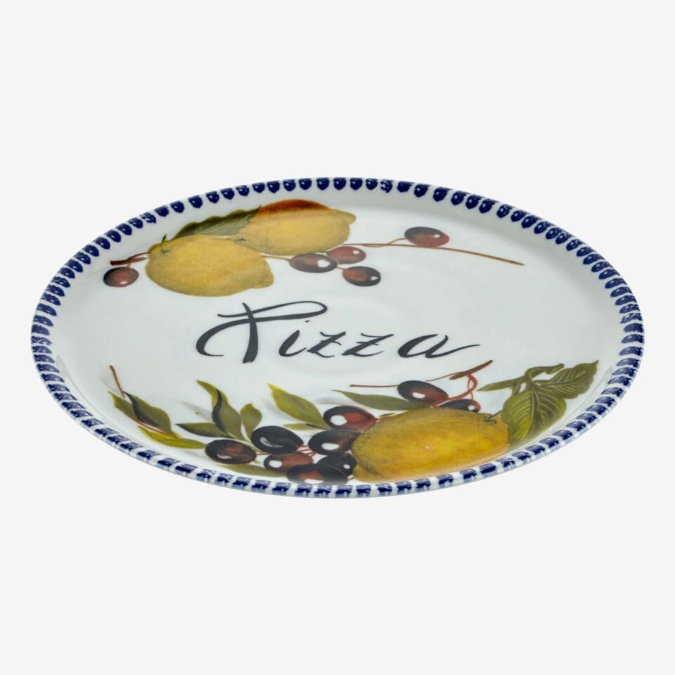 Edelweiss Italy Beyaz Seramik Pizza Tabağı 33 Cm