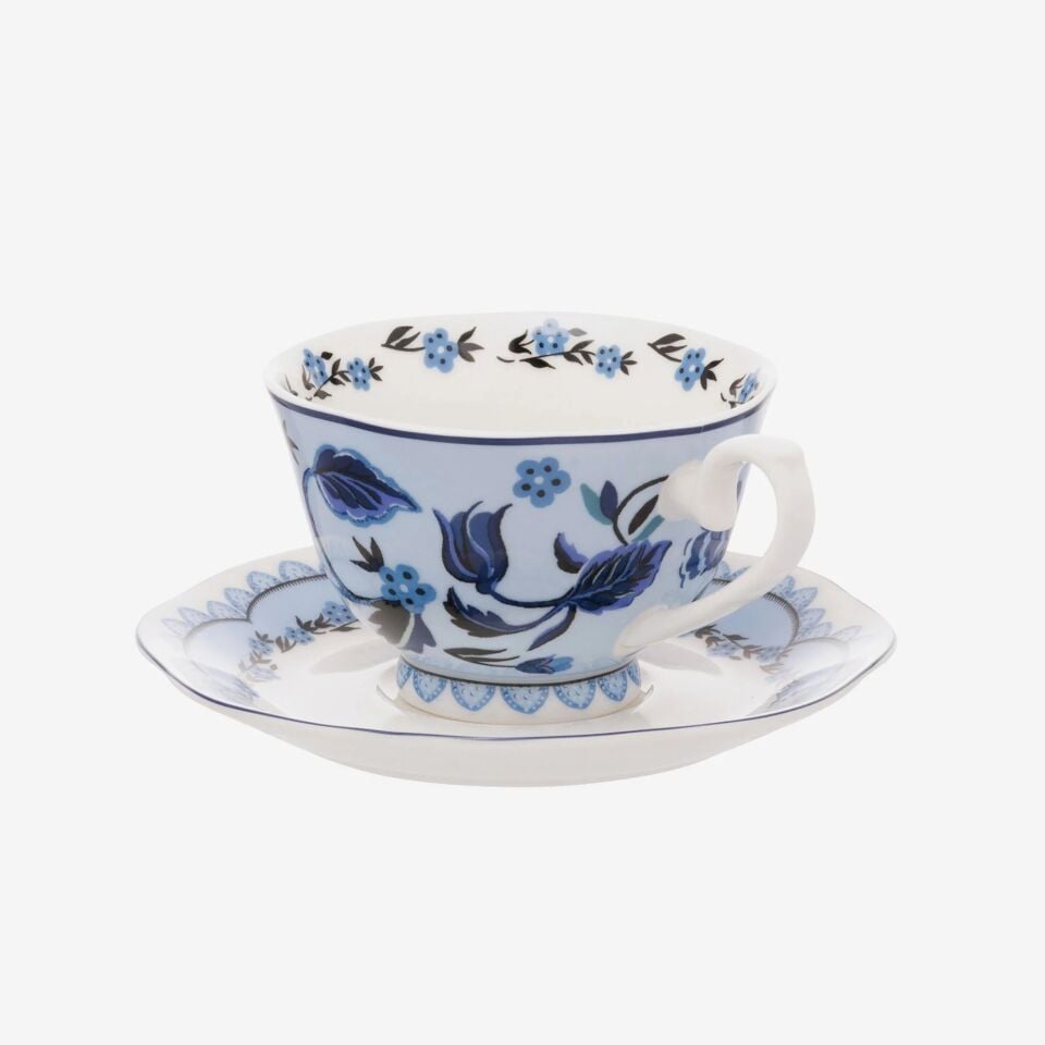 Cath Kidston Mavi Porselen Çay Fincanı 150 Ml
