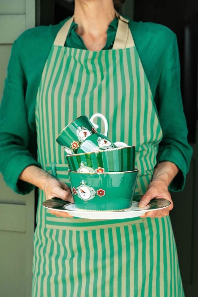 Yeşil Porselen Kupa 150 Ml Love Birds Collection by Pip Studio