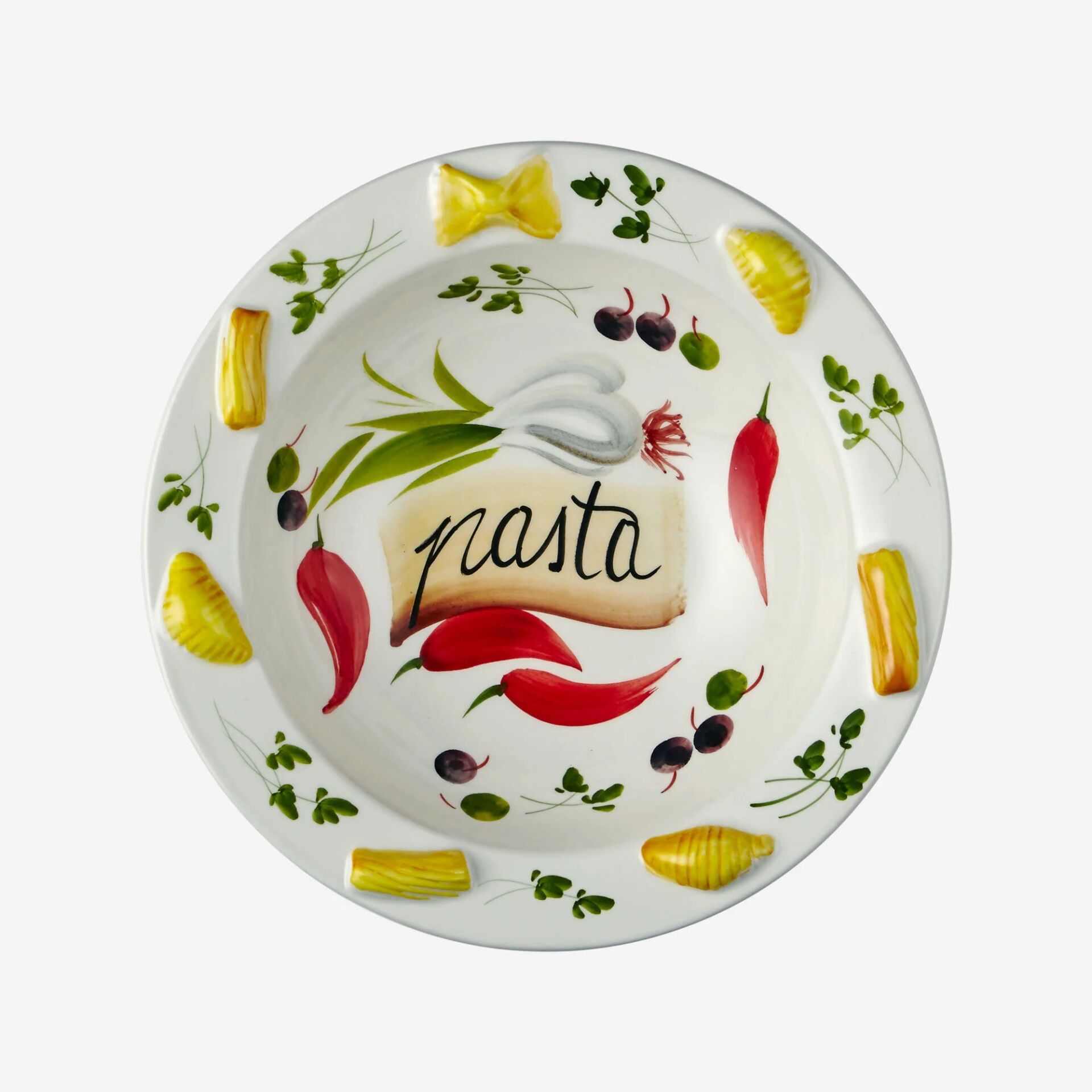 Edelweiss Italy Beyaz Seramik Makarna Tabağı 26 Cm