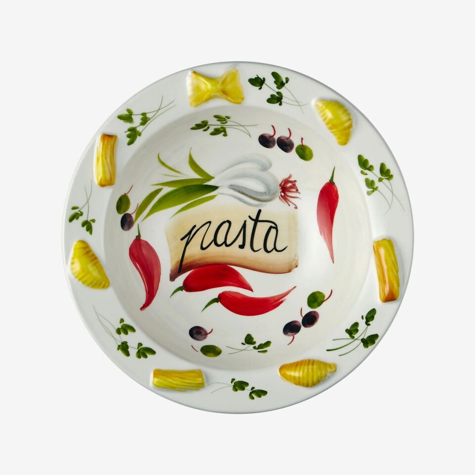Edelweiss Italy Beyaz Seramik Makarna Tabağı 26 Cm