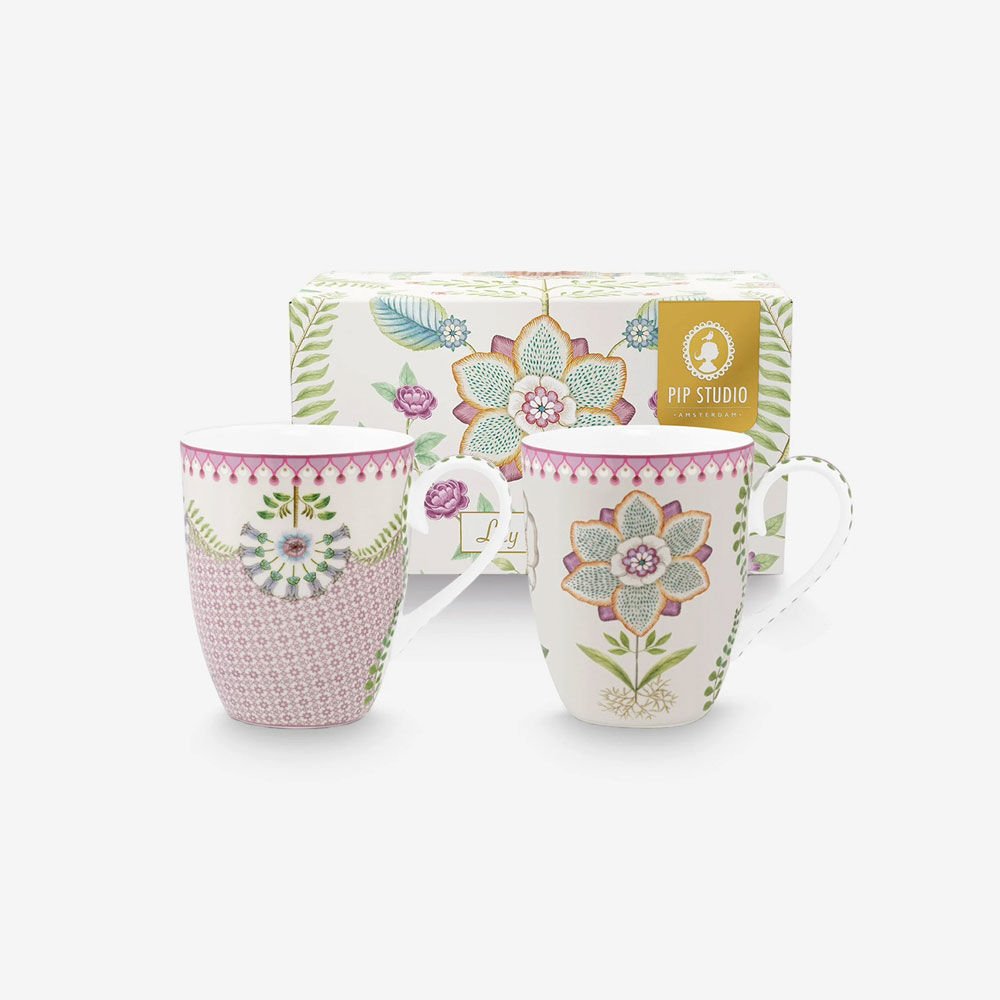 Mor Porselen Kupa Seti 350 Ml Lily & Lotus Collection by Pip Studio