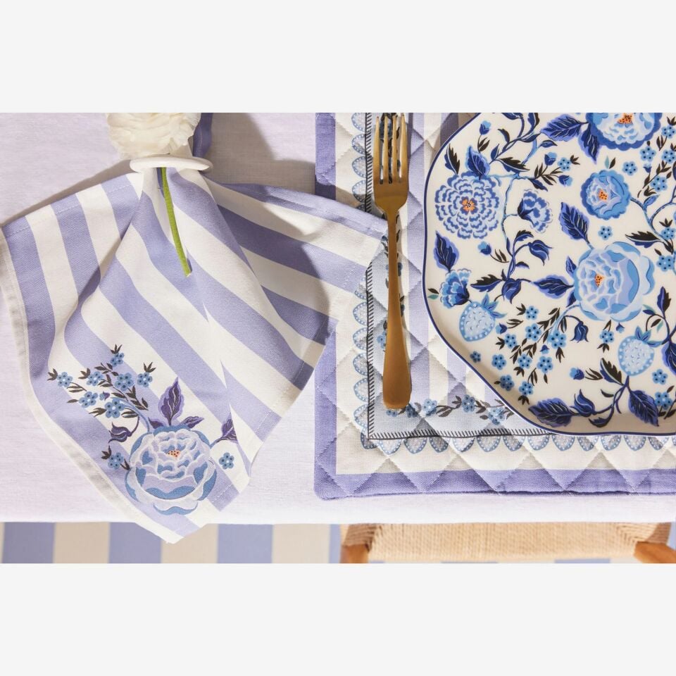 Cath Kidston Mavi Porselen Yemek Tabağı 26,5 Cm