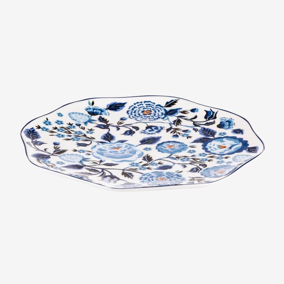 Cath Kidston Mavi Porselen Yemek Tabağı 26,5 Cm