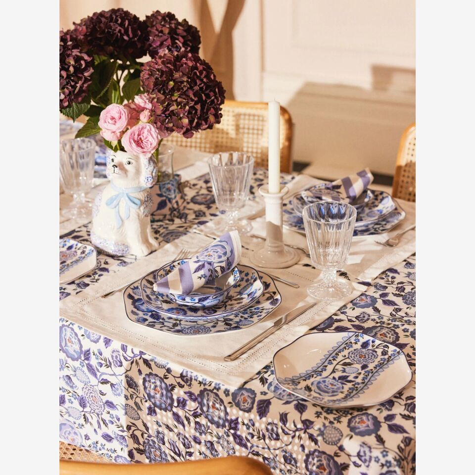 Cath Kidston Mavi Porselen Yemek Tabağı 26,5 Cm
