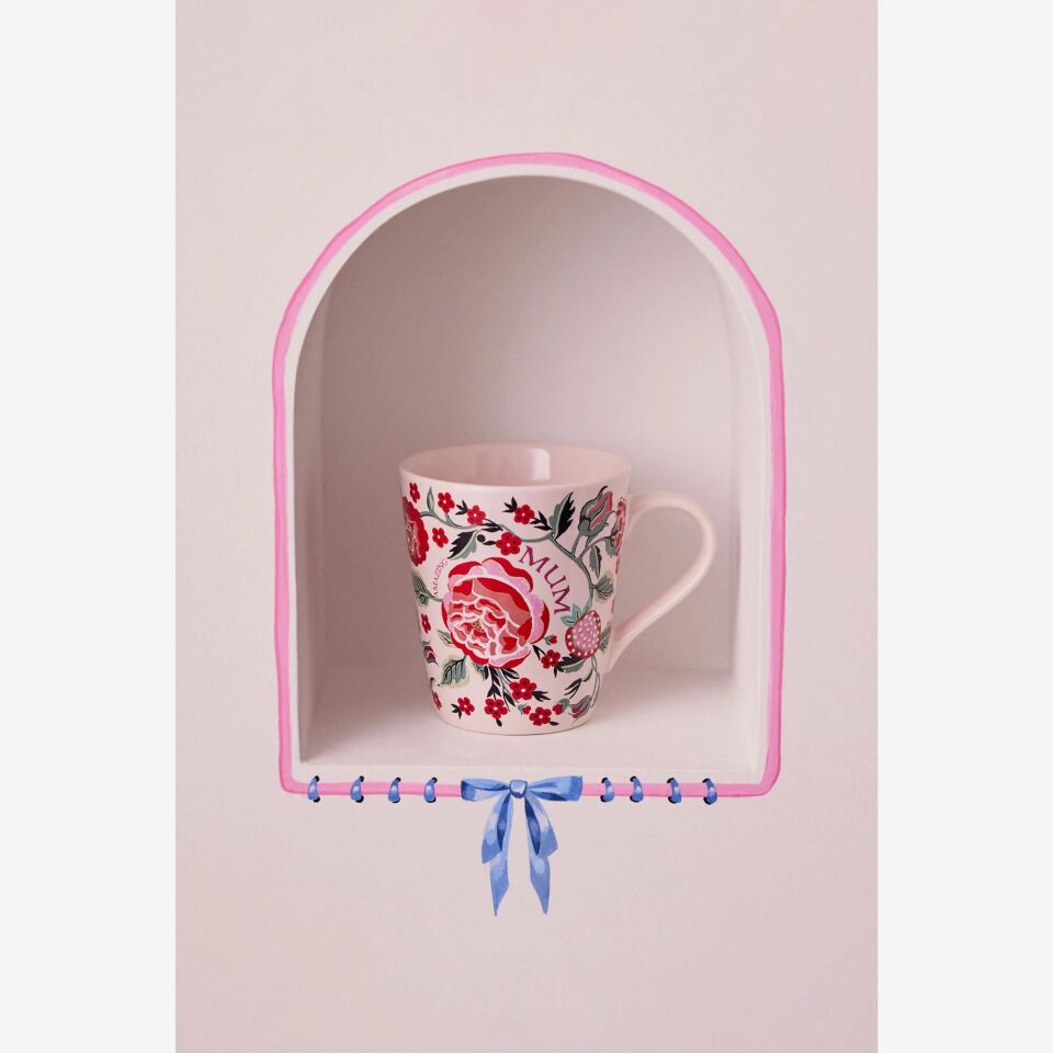 Cath Kidston Kırmızı Porselen Kupa 375 Ml