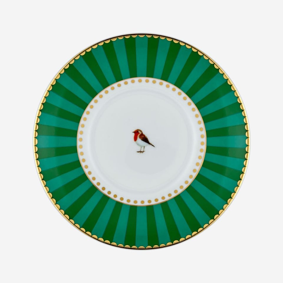 Yeşil Porselen Kahve Fincanı 125 Ml Love Birds Collection by Pip Studio