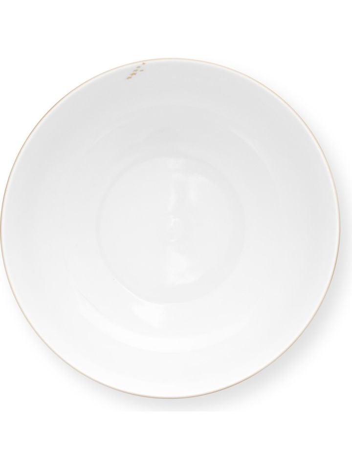 Beyaz Porselen Servis Kasesi 23 Cm Royal Gold White Collection by Pip Studio